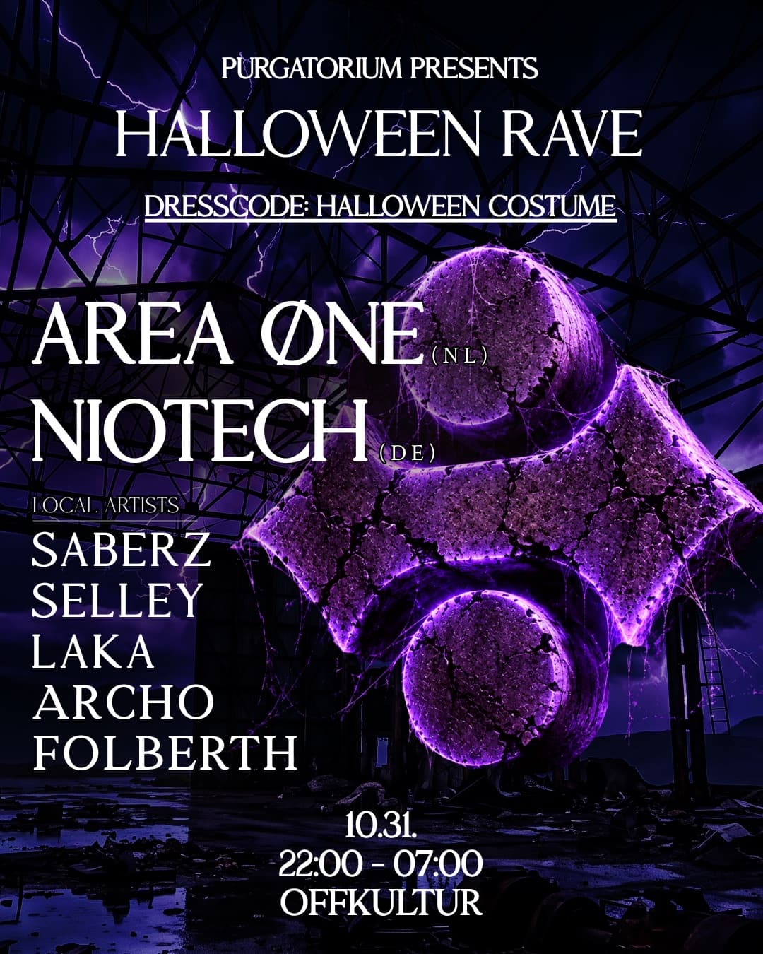 Purgatorium Pres. Halloween Rave | Area Øne | Niotech - 10.31.